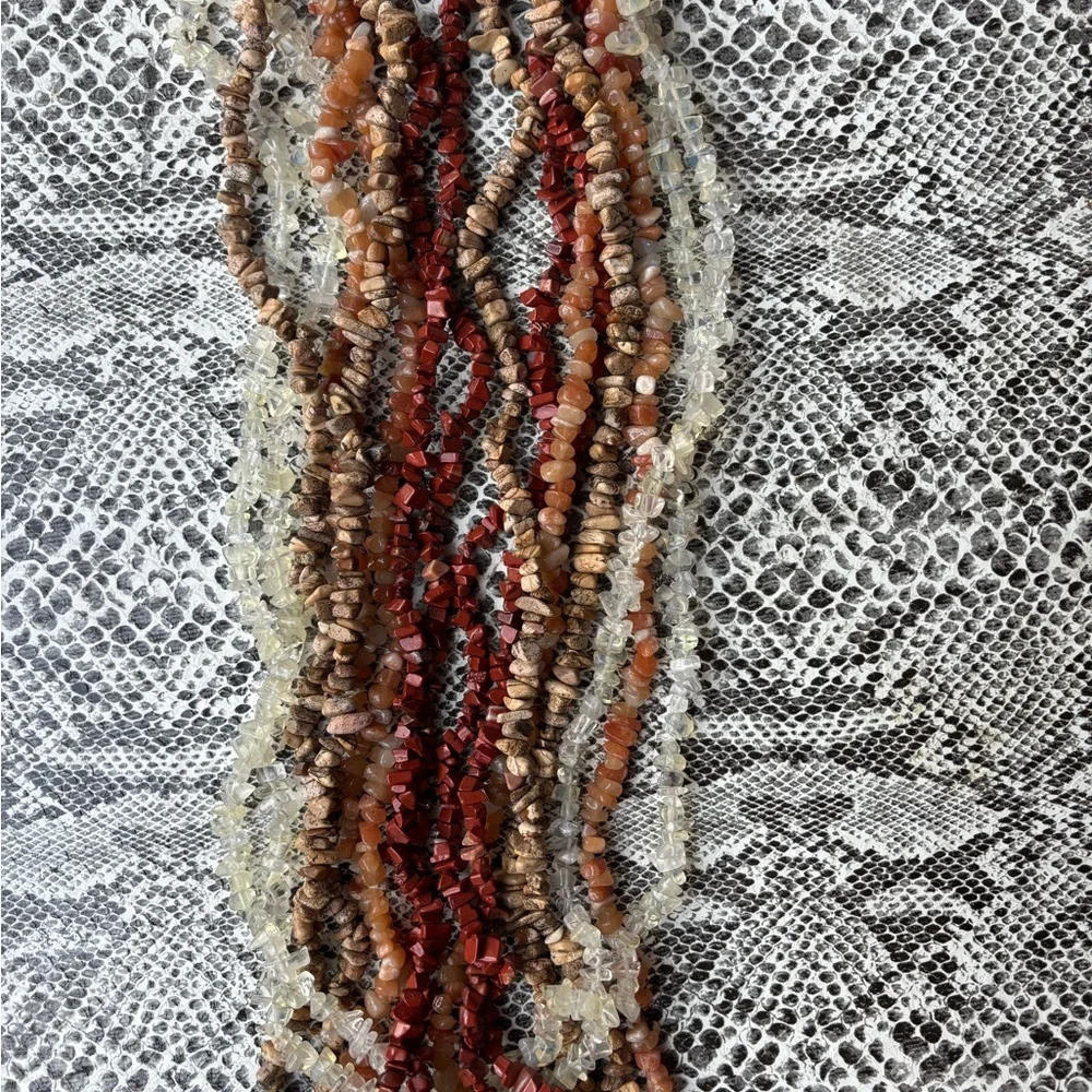 Natural stones quartz crystal Lot, 8-32” stands necklaces dor Jewelry making - Picture 4 of 6